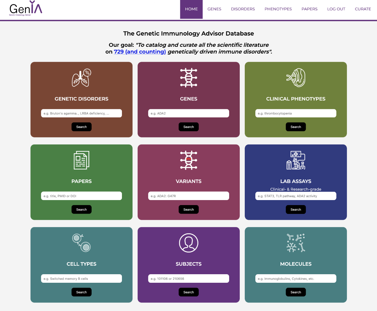 GenIA database project